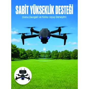 APP Kontrollü Mini Drone 4K HD Kamera, 360° Takla ve Katlanabilir Tasarım