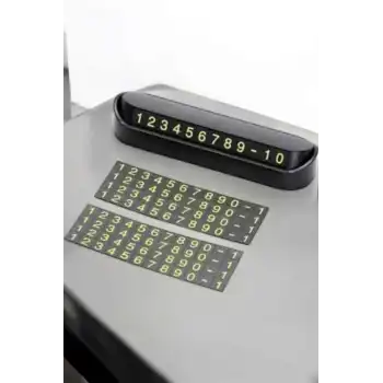 Araba Park Numaratörü Araç İçi Numaralık Değiştirilebilir Çevirmeli Mini