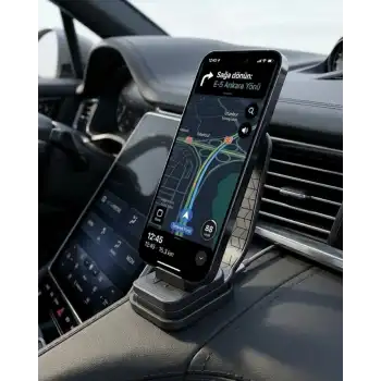 Araç Konsol Telefon Tutucu 360° Döner Katlanabilir Stand
