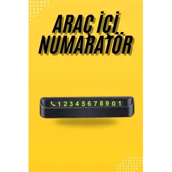 Araç Park Numaratörü Tüm Araçlara Uyumlu Araba Numaralık