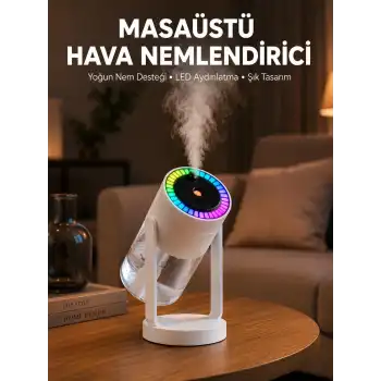Araç ve Ev İçin Hava Nemlendirici Projektörlü Sessiz Buhar Yeni Nesil