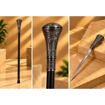Asa Başlıklı Kılıçlı Baston Alk2561