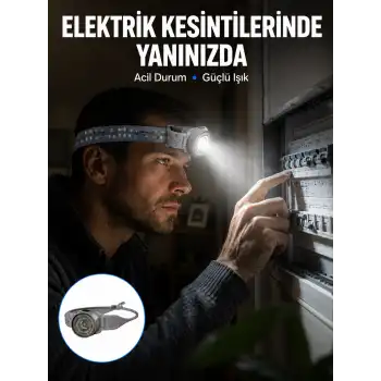 Şarj Edilebilir Kafa Feneri Kamp Tamir ve Outdoor Kullanımına Uygun