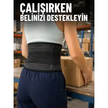 Ayarlanabilir Bel Korsesi Elastik Destek Bantlı Çalışma ve Günlük Kullanım