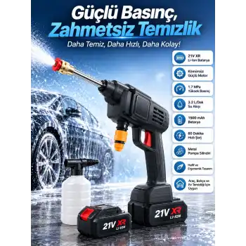 Bahçe Sulama Tabancası Makinesi Yüksek Basınçlı Akülü Yıkama Makinesi