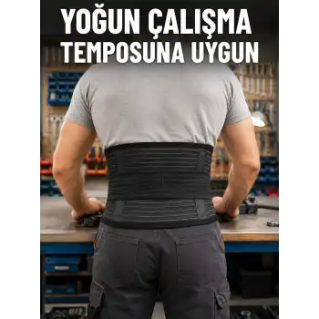 Bel Destek Korsesi Çift Sıkma Bantlı Ayarlanabilir Elastik Bel Kemeri