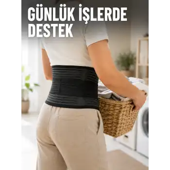 Bel Destekli Çalışma Korsesi Ayarlanabilir Elastik Cırtlı Bel Desteği
