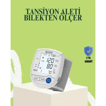 Bilekten Dijital Tansiyon Aleti Hem Pilli Hem Şarjlı Hafızalı