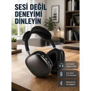Bluetooth 5.0 Kulak Üstü Kulaklık – Gürültü Engelleme, Uzamsal Ses, Hızlı Şarj