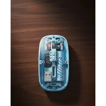 Bluetooth 5.2 Destekli Mavi Pilli Kablosuz Mouse