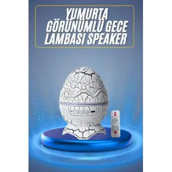 Bluetooth Hoparlör Dinozor Yumurtası Gece Masa Lambası Projektör