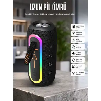 Bluetooth Hoparlör Uzun Pil Ömrü Taşınabilir Yüksek Ses Kaliteli