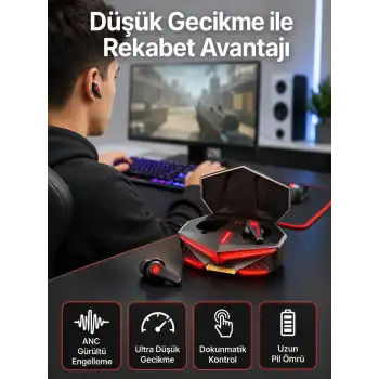 Bluetooth Kulaklık HD Ses Kaliteli Işıklı Metal Kasa Ios Android Uyumlu Mikrofonlu