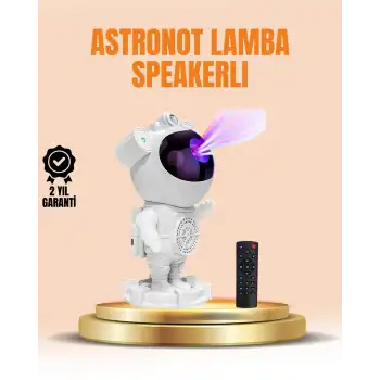 Bluetooth ve Dahili Ses Özellikli Astronot Projeksiyon Lambası
