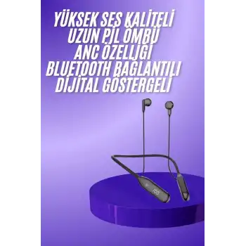 Boyun Bantlı Kablolu Yüksek Ses Kaliteli Bluetooth Kulaklık Uzun Pil Ömrü
