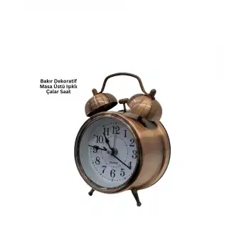 Bronz Metal Masa Saati