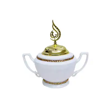 Buhurdanlık Seramik Kulplu Zamak Kapak Detaylı