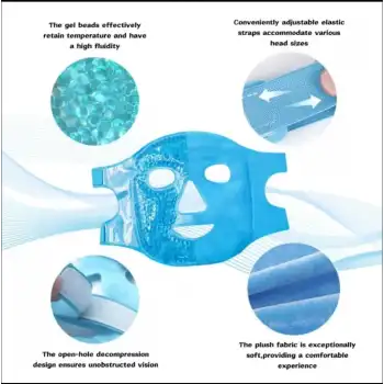 Buz Jel Toplar Termojel Yüz Maskesi, Soğuk Ve Sıcak Terapi Yüz Maskesi