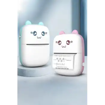 C9 Pembe Mini Yazıcı Taşınabilir Termal Yazıcı Kablosuz Bağlantı AP Kontrol Cep Yazıcısı