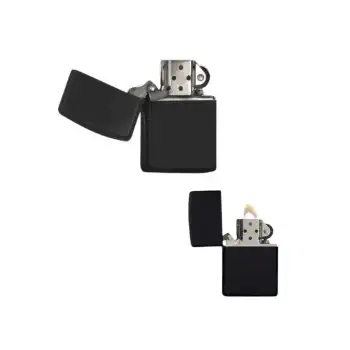 Çakmak Parlak Siyah Benzinli Çakmak Cep Boy Doldurulabilir