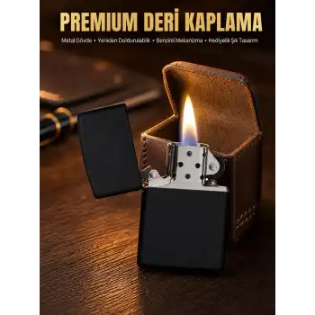 Çakmak Parlak Siyah Doldurulabilir Hedyelik Eşya