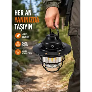 Çam Kozalağı Şekilli Retro Kamp Gece Lambası