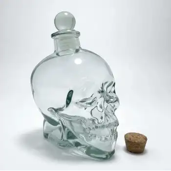 Cam Kurukafa İçki Şişesi 14 Cm Alk2155