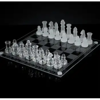 Cam Satranç Takımı 25*25cm