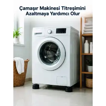 Çamaşır Makinesi İçin 4 Adet Kauçuk Ayak Pedi