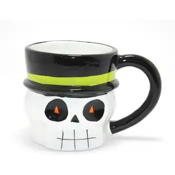 Centilmen İskelet 3D Kabartmalı Kupa Bardak