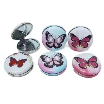 Cep Aynası Yuvarlak Tombul Kelebek