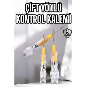Çift Taraflı Elektrik Kontrol Kalemi Şeffaf Tornavida