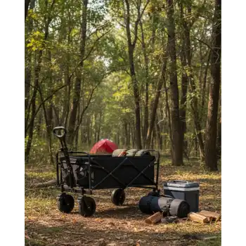 Çok Amaçlı Katlanabilir Kamp Arabası Bahçe Alışveriş Taşıma Vagonu
