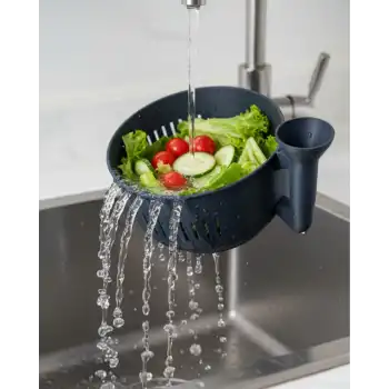Çok Amaçlı Sebze Yıkayıcı Ergonomik Tasarım Süzgeçli Mutfak Kabı