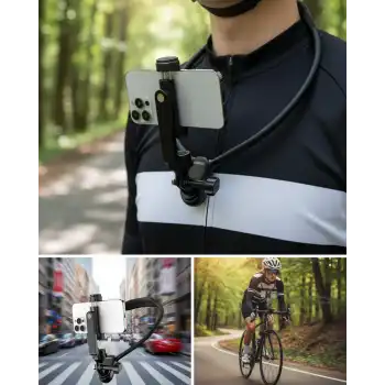 Dayanıklı Metal Destekli Boyun Telefon Tutucu Seyahat ve Spor Kullanım