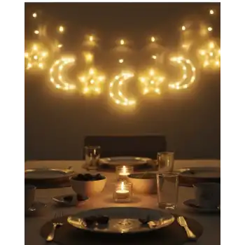 Dekoratif Büyük Ay Yıldız Ramazan Led Işık