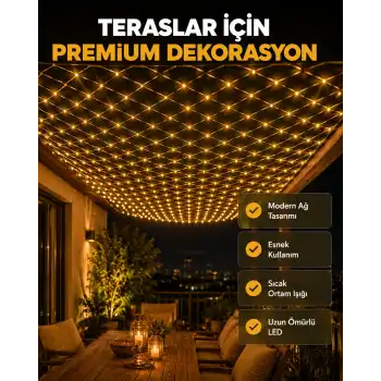 Dekoratif LED File Işık Ağ Tasarımlı Balkon Bahçe ve Oda Aydınlatması