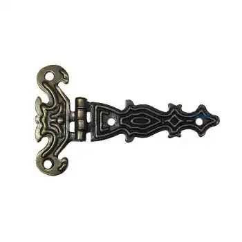 Dekoratif, Sac Tek Kuyruklu Menteşe - 40x68 Mm, Küçük, Antik, 1 Adet