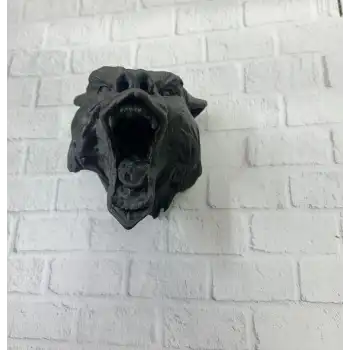 Dekoratif Siyah Ayı Duvar Heykeli Asılabilir Hediyelik 25x19 cm