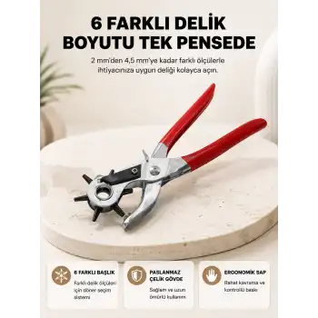 Delme Pensesi 6 Başlıklı Çok Amaçlı Paslanmaz Çelik Ergonomik