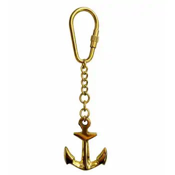 Denizci Temalı Pirinç Çapa Anahtarlık