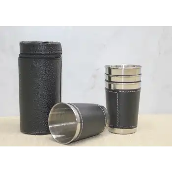 Derili Kılıflı 4lü Shot Bardak