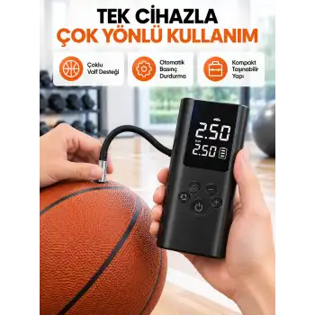 Dijital Lastik Pompası Çok Amaçlı Taşınabilir Kompresör