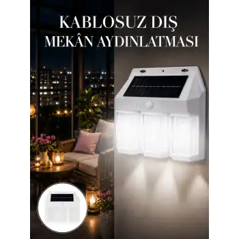 Dış Mekan Solar Duvar Lambası – 120° Hareket Algılama, 3 Işık Modu Yeni Nesil