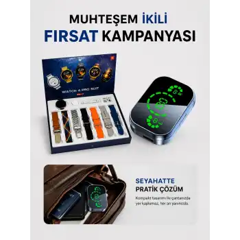 Dokunmatik Akıllı Saat Yeni Nesil Kulaklık Kampanyası Bluetooth Bağlantılı ANC Özelliği