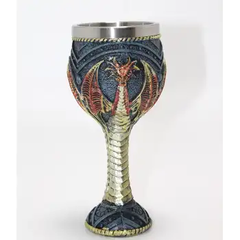 Ejderha Tasarımı 3D Kabartmalı Çelik Kadeh Bardak
