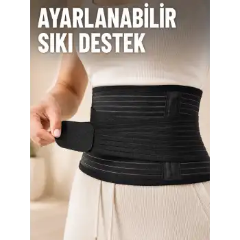 Elastik Bel Destek Korsesi Ayarlanabilir Cırtlı Sıkma Bantlı Bel Kemeri
