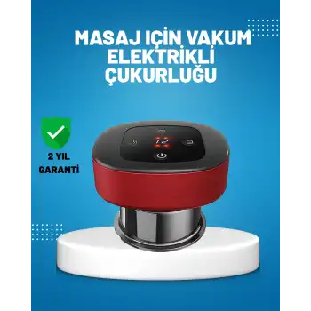 Elektrikli Vakumlu Çukurluk Masaj Aleti Isıtmalı ve Kırmızı Işıklı Terapi Seti