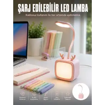 Esnek Gövdeli LED Masa Lambası Taşınabilir Gece Aydınlatması