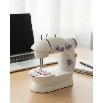 Ev Tipi Mini Dikiş Makinesi Ayarlanabilir Hız ve Işıklı